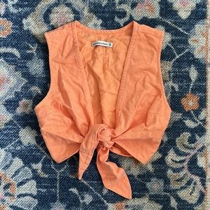 Abercrombie tie front top